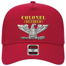 Load image into Gallery viewer, Baseball Cap - Colonel - Retired - 3D - Enhanced
