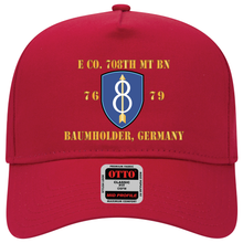 Load image into Gallery viewer, Baseball Cap - 8th Infantry Division - SSI w E Co. 708th MT BN - Baumholder, Germany X 300
