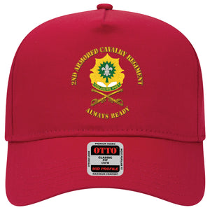 Baseball Cap - 2nd Armored Cavalry Regiment DUI - Always Ready