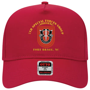 Baseball Cap - 7th Special Forces Group w Flash - FBNC