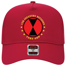 Load image into Gallery viewer, Baseball Cap - Army - 7th Infantry Division - Fort Ord wo BkGrd
