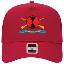 Load image into Gallery viewer, Baseball Cap - 7th Infantry Division - SSI w Br - Ribbon X 300
