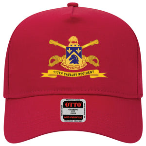 Baseball Cap - 117th Cavalry Regiment w Br - Ribbon