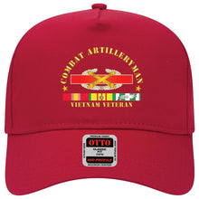 Load image into Gallery viewer, Baseball Cap - Combat Artilleryman Badge - Vietnam Vet w VN SVC
