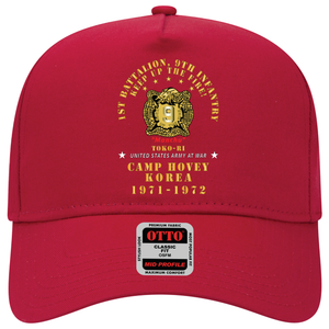 Baseball Cap - Army - 1st Battalion, 9th Infantry - Manchus - Keep Up the Fire - Camp Hovey Korea - Toko-ri X 300