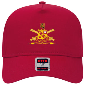 Baseball Cap - 11th Field Artillery w Br - Ribbon