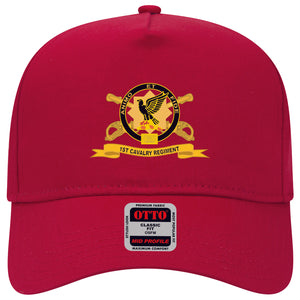 Baseball Cap - 1st Cavalry Regiment w Br - Ribbon