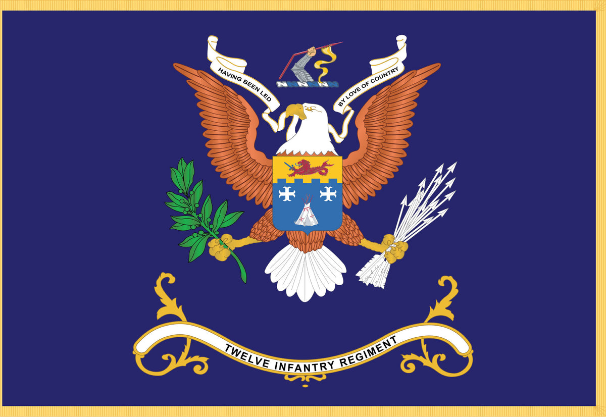 Rectangle Flags - Regimental Colors - 12th IR - HAVING BEEN LED BY LOV ...