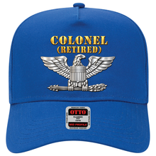 Load image into Gallery viewer, Baseball Cap - Colonel - Retired - 3D - Enhanced
