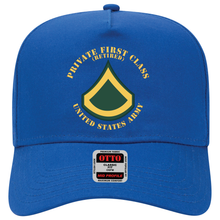 Load image into Gallery viewer, Baseball Cap - Army - Private First Class - PFC - Retired - Flat X 300
