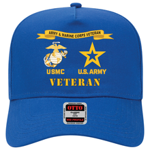 Load image into Gallery viewer, Baseball Cap - USMC - Army Veteran - EGA - Army Star X 300
