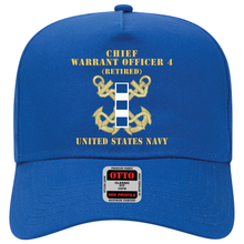 Load image into Gallery viewer, Baseball Cap - Navy - Chief Warrant Officer 4 - CW04 - Retired
