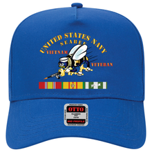 Load image into Gallery viewer, Baseball Cap - Navy - Seabee - Vietnam Veteran - Step VN VET

