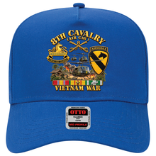 Load image into Gallery viewer, Baseball Cap - Army - 8th Cavalry (Air Cav) - 1st  Cav Division w VN SVC - 3D Enhanced X 300
