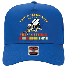 Load image into Gallery viewer, Baseball Cap - Navy - Seabee - Vietnam Veteran - Vers1
