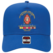Load image into Gallery viewer, Baseball Cap - USMC - 1st Bn, 8th Marines - Beirut barracks bombing w SVC - 1982-1983 X 300
