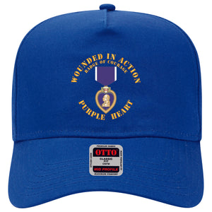 Baseball Cap - Wounded in Action - Purple Heart - Badge of Courage X 300