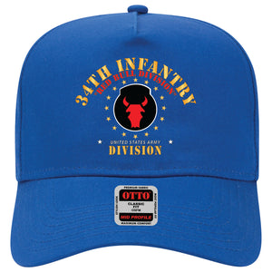 Baseball Cap - 34th Infantry Division - Red Bull Division at War X 300