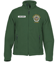 Load image into Gallery viewer, Men's Full-Zip Fleece Jacket - Embroidered Joint Chiefs of Staff Service Badge Logo w Nametape
