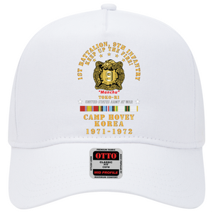 Baseball Cap - Army - 1st Battalion, 9th Infantry - Manchus - Keep Up the Fire - Camp Hovey Korea - Toko-ri w AFEM - COLD SVC X 300