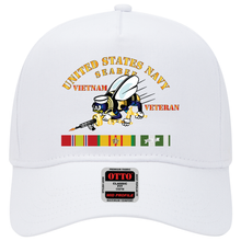 Load image into Gallery viewer, Baseball Cap - Navy - Seabee - Vietnam Veteran - Step VN VET
