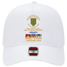 Load image into Gallery viewer, Baseball Cap - 1st Infantry Division - 2nd Bn, 28th Inf Regiment - VN Ribbon Rack Special - BS w 1OLF, PH, AM, NDSM, VCM  4 Campaign Stars, VN SVC Medal
