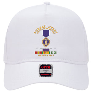 Baseball Cap - Purple Heart - WIA w VN SVC w Purple Heart Ribbon