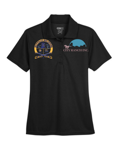 WOMENS Performance Polo Shirt - Buffalo Soldiers - City Ranch - Front Chest