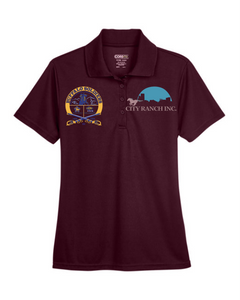 WOMENS Performance Polo Shirt - Buffalo Soldiers - City Ranch - Front Chest