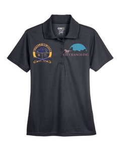 WOMENS Performance Polo Shirt - Buffalo Soldiers - City Ranch - Front Chest