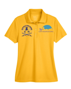 WOMENS Performance Polo Shirt - Buffalo Soldiers - City Ranch - Front Chest