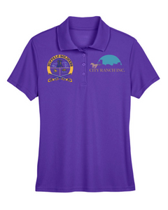 WOMENS Performance Polo Shirt - Buffalo Soldiers - City Ranch - Front Chest