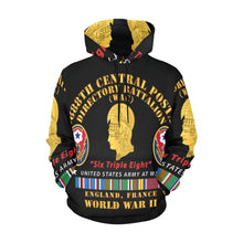 Load image into Gallery viewer, Men&#39;s All Over Print Hoodie (USA Size) (Model H13) - 6888th Central Postal Directory Battalion - WWII w EU SVC
