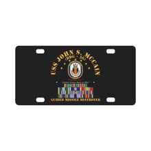 Load image into Gallery viewer, Navy - Destroyer - USS John S McCain - Ships Ribbons Classic License Plate
