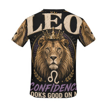 Load image into Gallery viewer, Leo - royal energy and confidence Men's All Over Print Crew Neck T-Shirt
