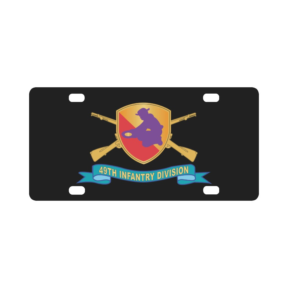 Pla Ribbon 49th Infantry Division - w Br - SSI - Ribbon X 300 Classic License Pla ...