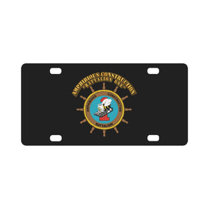 Amphibious Construction Battalion One (ACB-1) with text Classic License Plate