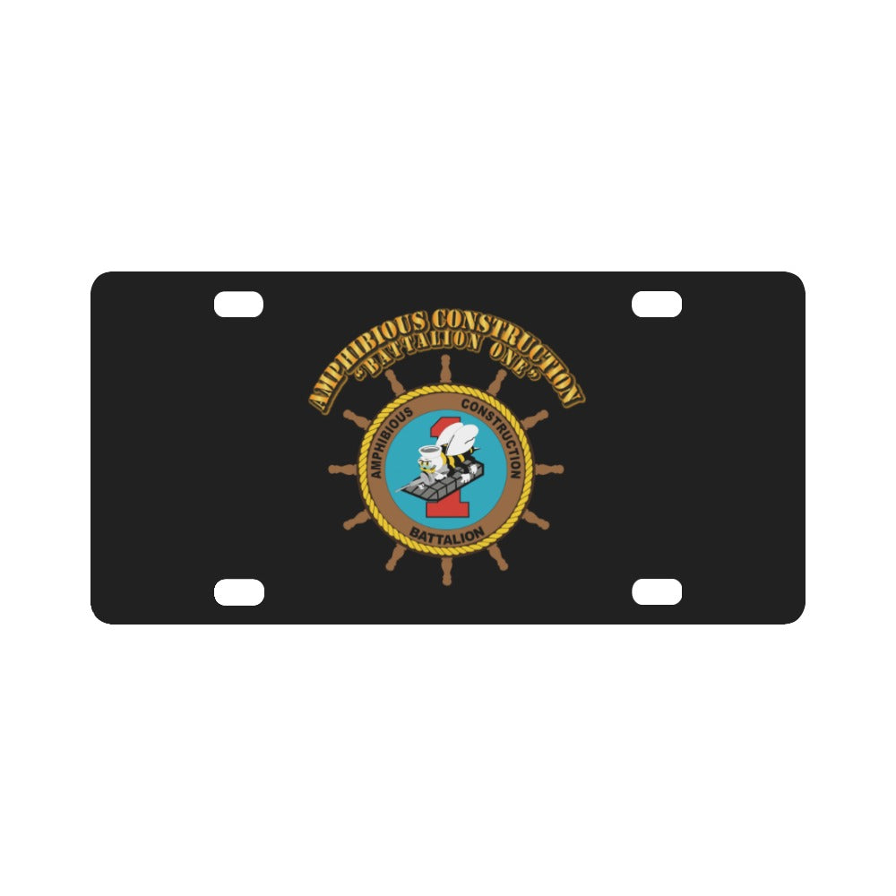 Amphibious Construction Battalion One (ACB-1) with text Classic License Plate