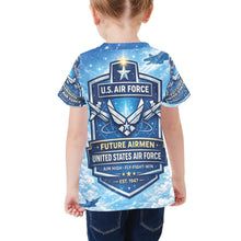 Load image into Gallery viewer, Little Kids' All Over Print Crew Neck T-Shirt - Young Patriot - Future Air Force
