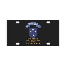 Load image into Gallery viewer, Army - 59th Infantry Scout Dog Platoon - Blue Tab X 300 Classic License Plate
