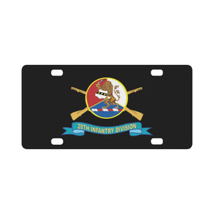 Army - 28th Infantry Division - DUI - w Br - SSI - Ribbon X 300 Classic License Plate