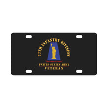 Load image into Gallery viewer, Army - SSI - 77th Infantry Division - The Statue of Liberty - US Army Veteran X 300 Classic License Plate
