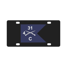 Load image into Gallery viewer, Army - Charlie Company, 4th Battalion, 31st Infantry Regiment - Guidon X 300 Classic License Plate
