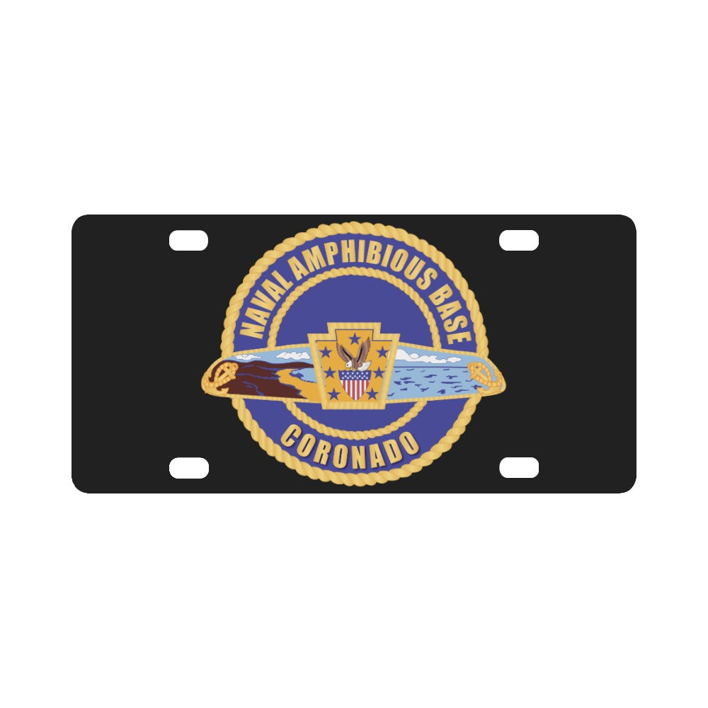 Navy - Naval Amphibious Base Coronado No Txt Classic License Plate