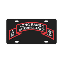 Load image into Gallery viewer, SSI - A Trp, 38th Cavalry (Long Range Surveillance )Scroll X 300 Classic License Plate
