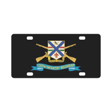 Load image into Gallery viewer, Army - 130th Infantry Regiment - DUI w Br - Ribbon X 300 Classic License Plate

