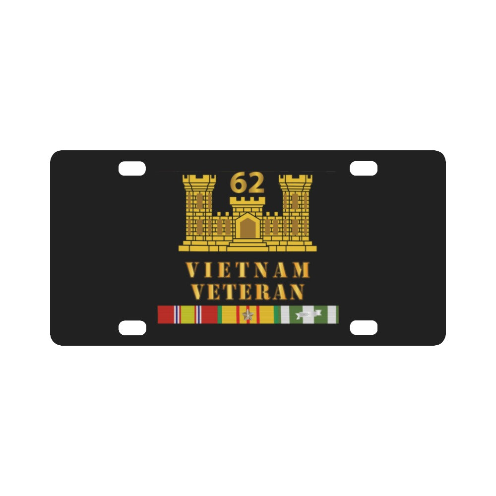 Army - 62nd Engineer Battalion - ENG Branch - Vietnam Vet w VN SVC Classic License Plate