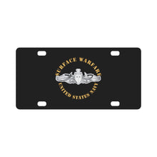 Load image into Gallery viewer, Navy - Surface Warfare Badge - Silver X 300 Classic License Plate
