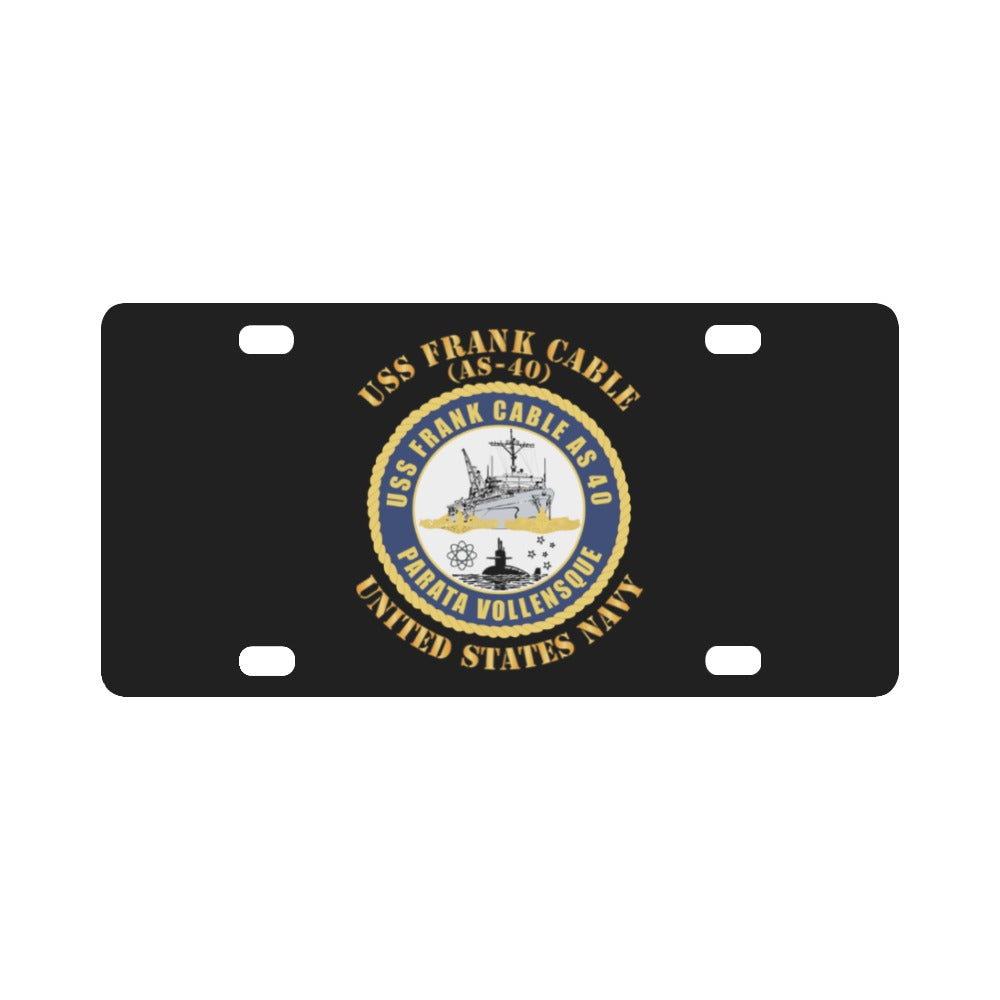 Navy - USS Frank Cable (AS-40) X 300 Classic License Plate