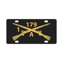 Load image into Gallery viewer, Alpha Company, 1st Battalion, 179th Infantry Regiment - Inf Branch wo Txt X 300 Classic License Plate
